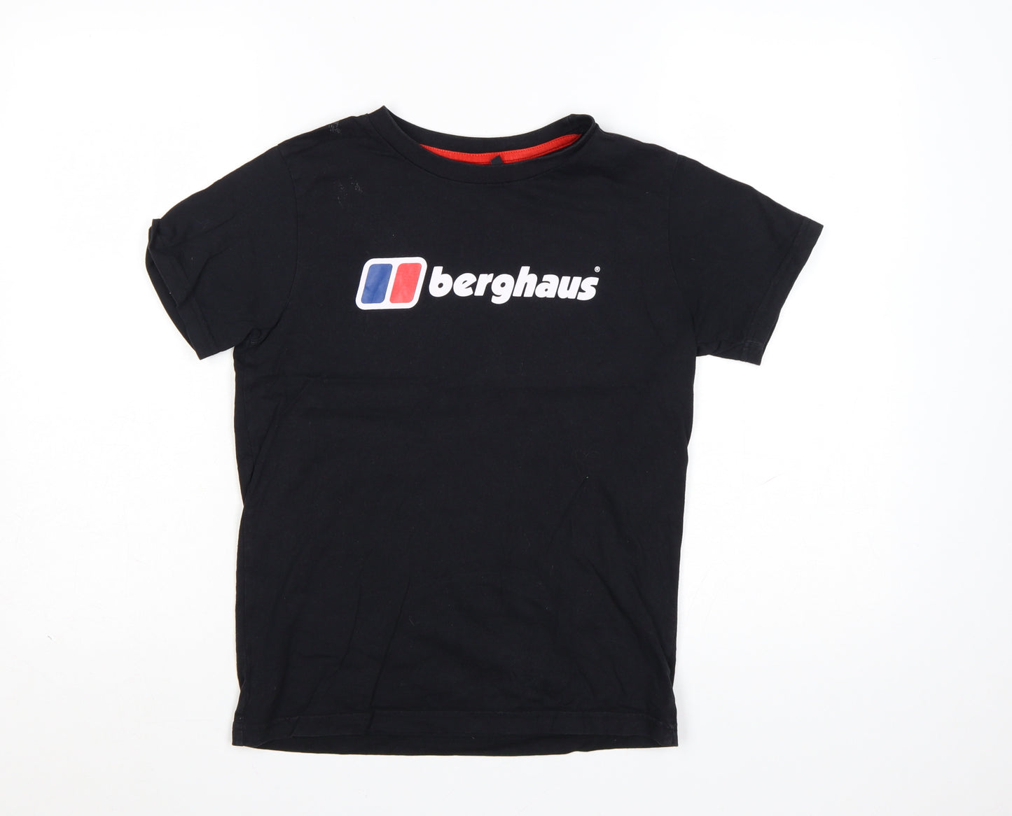 Berghaus Boys Black 11-12 Years Logo Cotton Short Sleeve T-Shirt