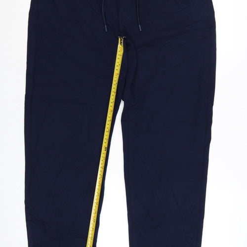 Marks and Spencer Autograph Men's Blue Tapered Trousers M