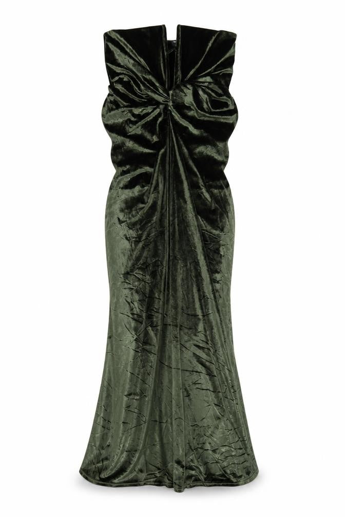 ASOS DESIGN Women’s Green Velvet Strapless Mermaid Evening Dress Size 14