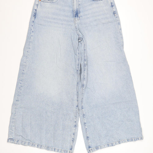 Marks and Spencer Women’s Blue Wide-Leg Jeans Size 14