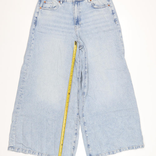 Marks and Spencer Women’s Blue Wide-Leg Jeans Size 14
