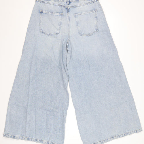 Marks and Spencer Women’s Blue Wide-Leg Jeans Size 14