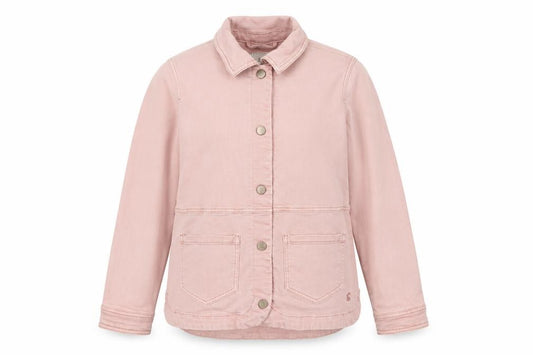 Joules Women Pink Cotton Mid-Length Casual Jacket UK 8