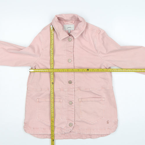 Joules Women Pink Cotton Mid-Length Casual Jacket UK 8