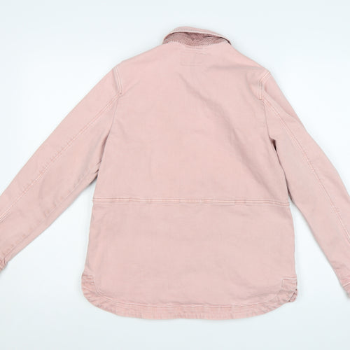 Joules Women Pink Cotton Mid-Length Casual Jacket UK 8