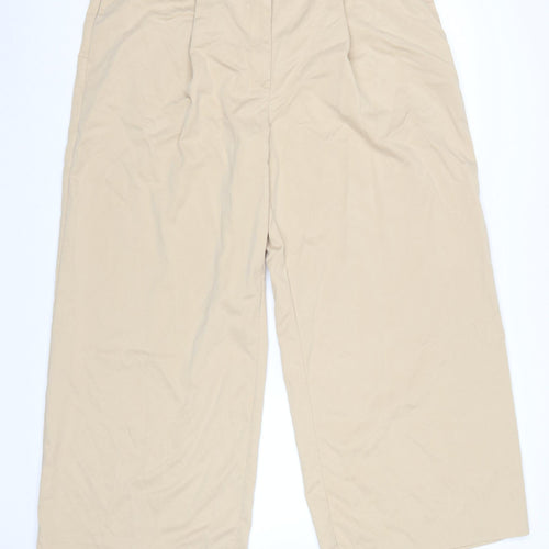 Marks and Spencer Women Beige Chino Trousers Size 18 Short