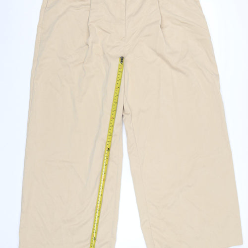 Marks and Spencer Women Beige Chino Trousers Size 18 Short