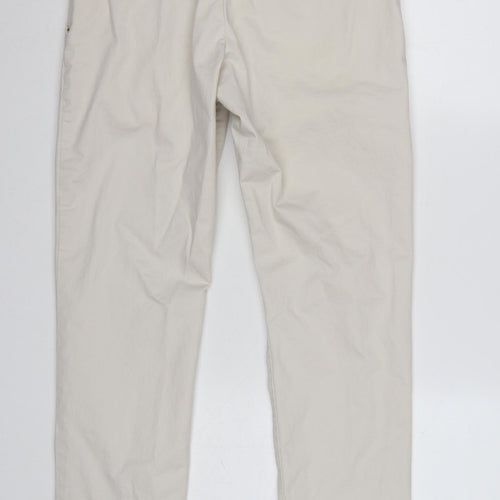 French Connection Men's Beige Slim Fit Cotton Chino Trousers Size 30