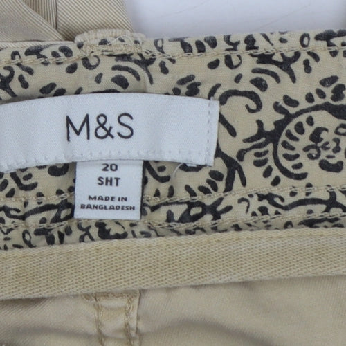 Marks and Spencer Women’s Beige Cargo Trousers Size 20 Short