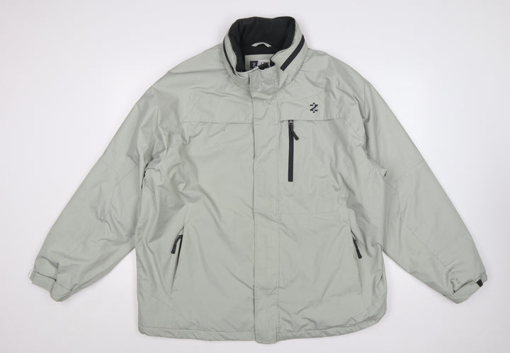 IZOD Men’s Grey XL Puffer Jacket Windproof Water Resistant