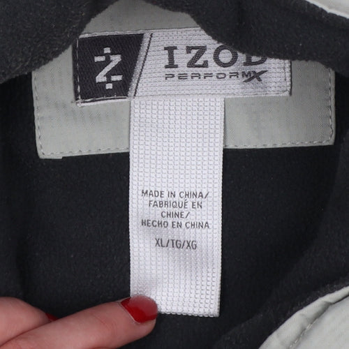 IZOD Men’s Grey XL Puffer Jacket Windproof Water Resistant
