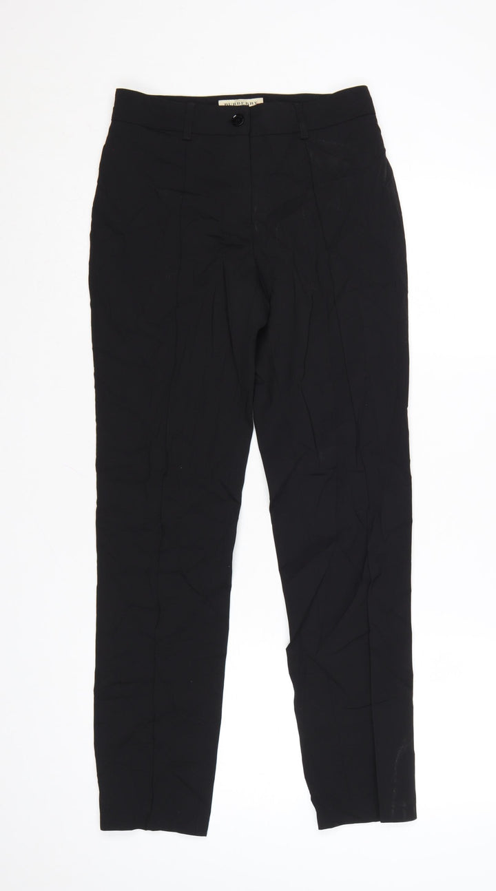 Burberry Women Black Wool Tailored Dress Pants Size 2