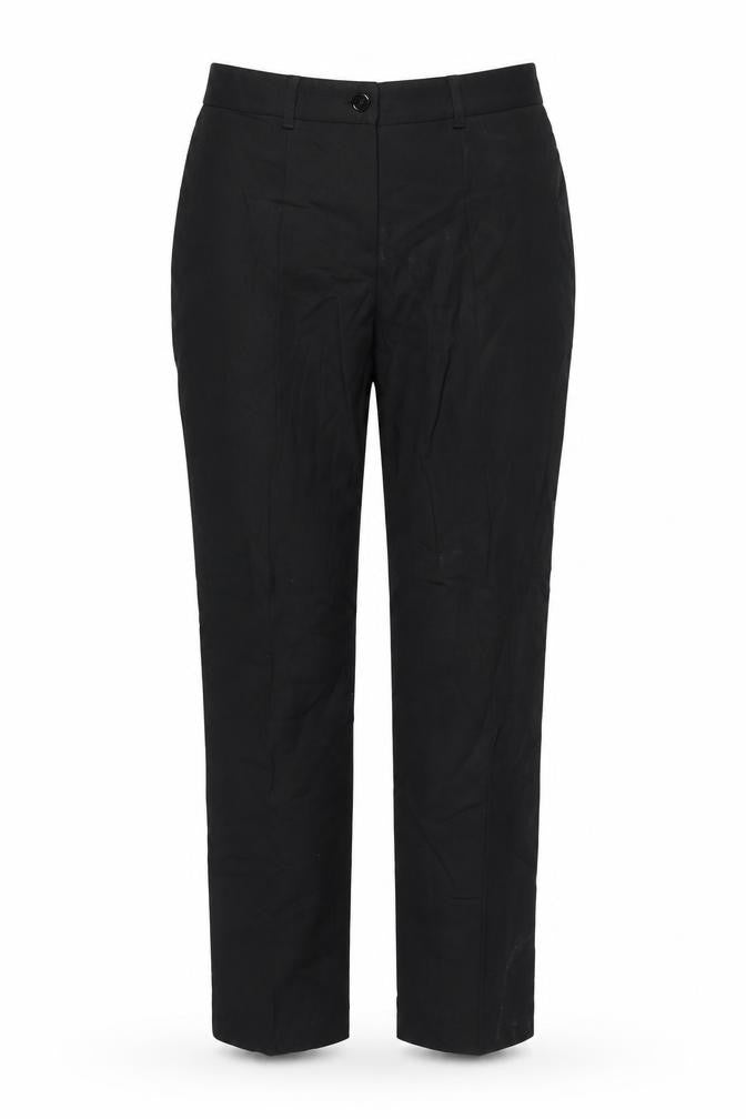 Front view of Burberry Women Black Wool Tailored Dress Pants, size 2