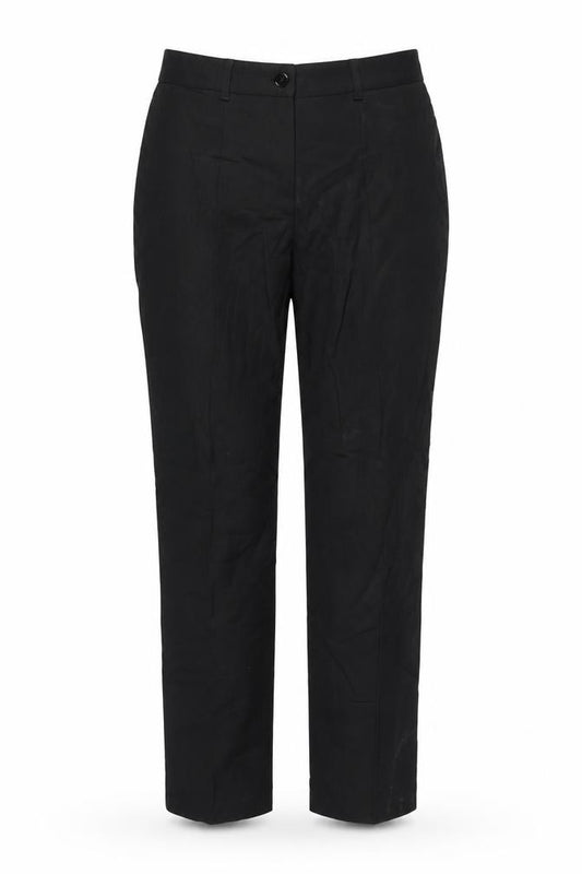 Front view of Burberry Women Black Wool Tailored Dress Pants, size 2