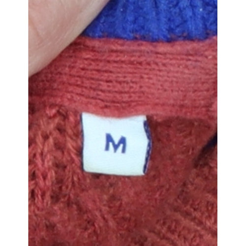 Jack & Jones Mens Red Knit Crew Neck Pullover Jumper M