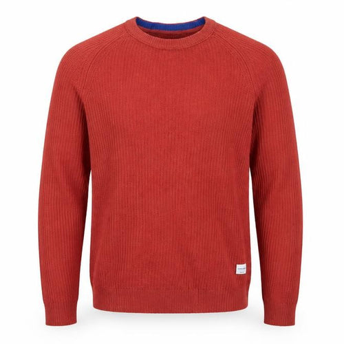 Jack & Jones Mens Red Knit Crew Neck Pullover Jumper M