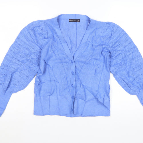 Marks and Spencer Women's Blue Puff Sleeve Cardigan Size 10