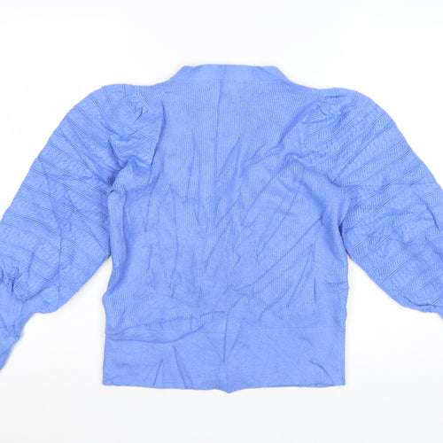 Marks and Spencer Women's Blue Puff Sleeve Cardigan Size 10