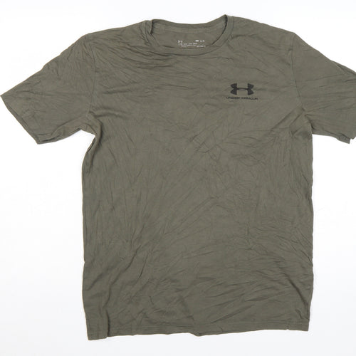 Under Armour Men's Green HeatGear Loose Fit Crew Neck T-Shirt Size M