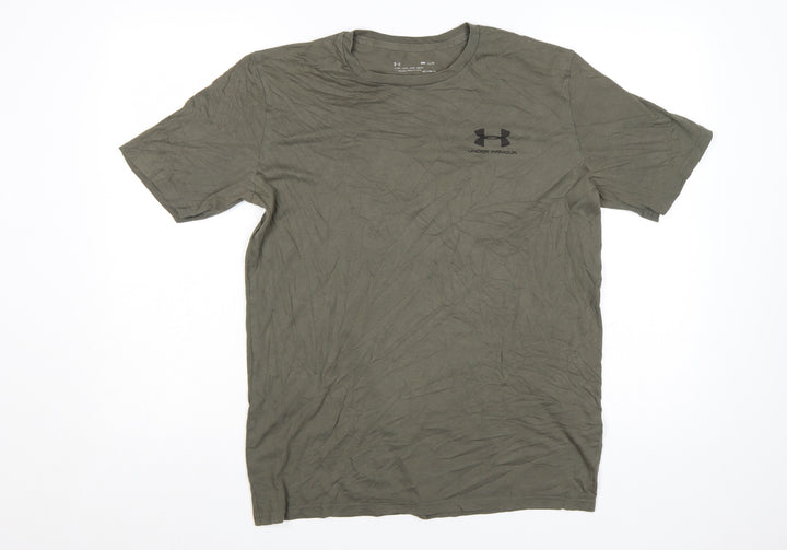 Under Armour Men's Green HeatGear Loose Fit Crew Neck T-Shirt Size M