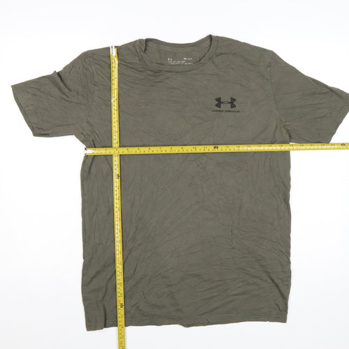 Under Armour Men's Green HeatGear Loose Fit Crew Neck T-Shirt Size M
