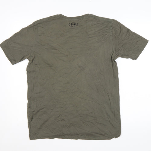 Under Armour Men's Green HeatGear Loose Fit Crew Neck T-Shirt Size M