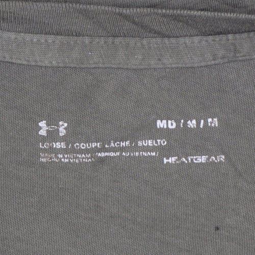 Under Armour Men's Green HeatGear Loose Fit Crew Neck T-Shirt Size M