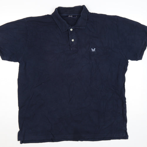 Crew Clothing Co. Men’s Blue 2XL Cotton Short Sleeve Polo Shirt