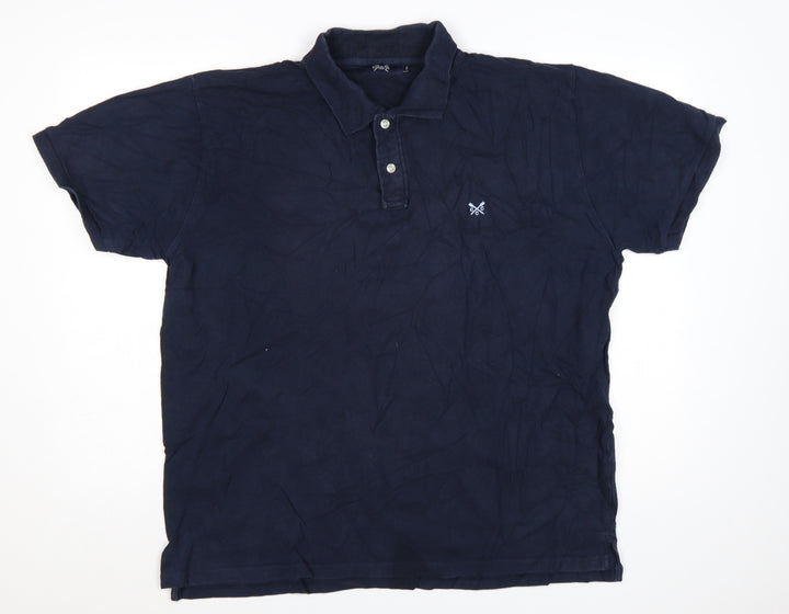 Crew Clothing Co. Men’s Blue 2XL Cotton Short Sleeve Polo Shirt