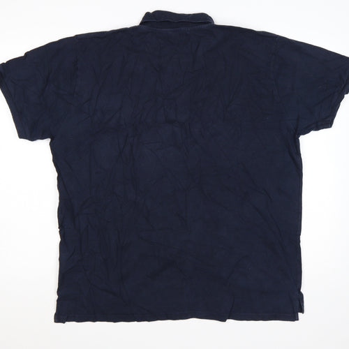 Crew Clothing Co. Men’s Blue 2XL Cotton Short Sleeve Polo Shirt