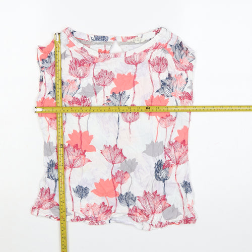 White Stuff Women’s Multicoloured Floral Sleeveless Blouse UK 10