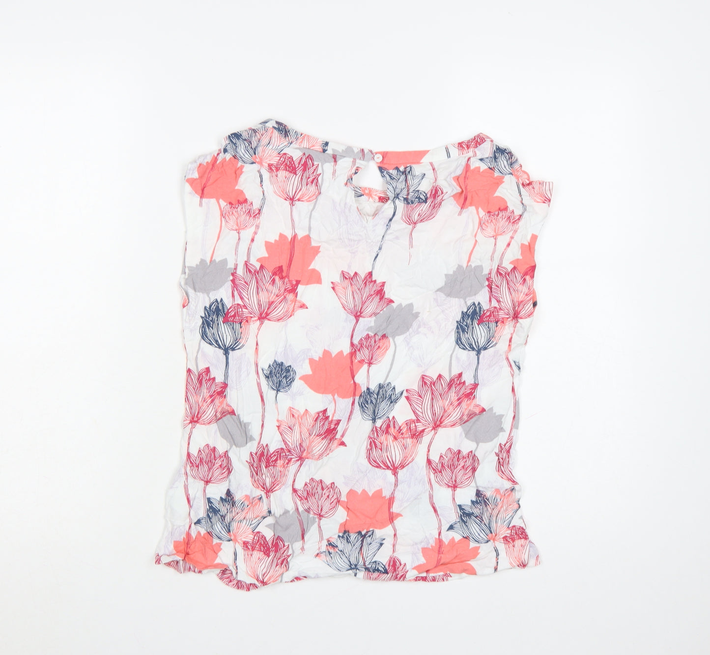 White Stuff Women’s Multicoloured Floral Sleeveless Blouse UK 10