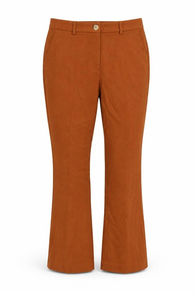 Marks and Spencer Women’s Brown Slim Flared Trousers Size 12 Long