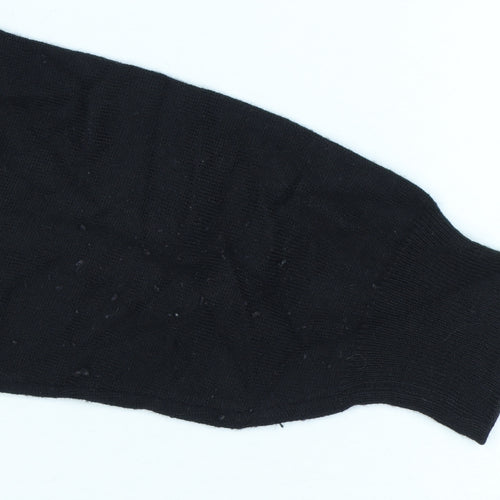 Marks and Spencer Men’s Black L Henley Collared Wool Blend Jumper