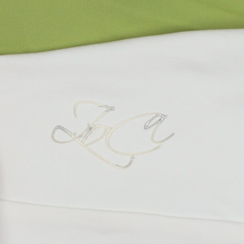 ZCA Women’s Ivory & Green 1/2 Zip Pullover Hoodie XL Polyamide Blend