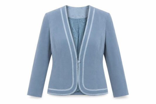 Jacques Vert Women's Blue Size 16 Shawl Lapel Blazer Jacket