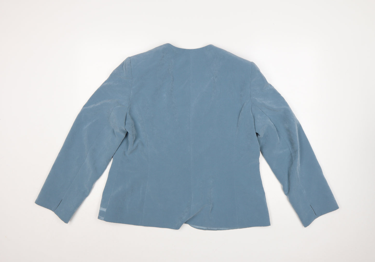 Jacques Vert Women's Blue Size 16 Shawl Lapel Blazer Jacket