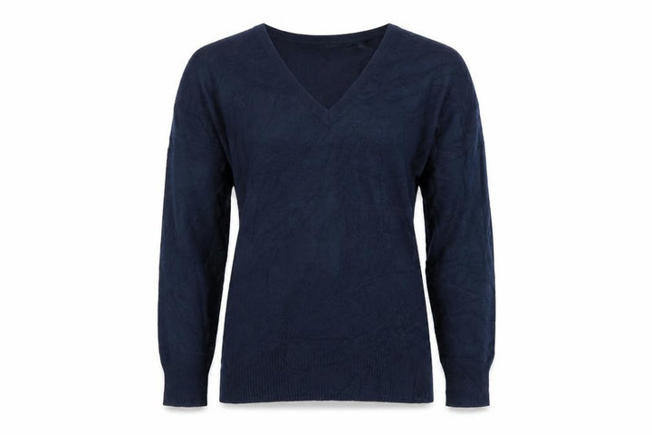 French Connection Women Blue V-Neck Pullover Jumper Size S