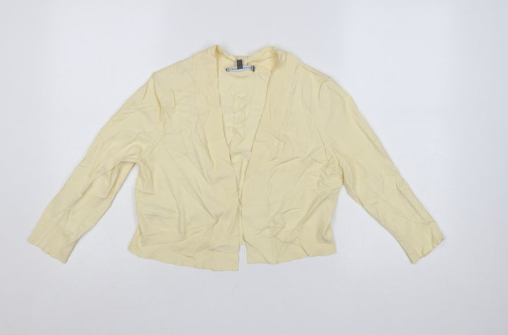 Laura Ashley Women’s Yellow V-Neck Cardigan Size 10