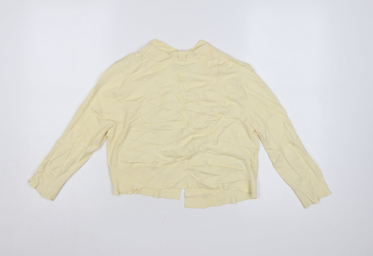 Laura Ashley Women’s Yellow V-Neck Cardigan Size 10