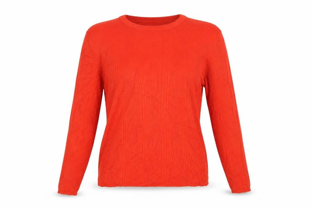 Marks and Spencer Women’s Orange Knit Crew Neck Jumper Size 12