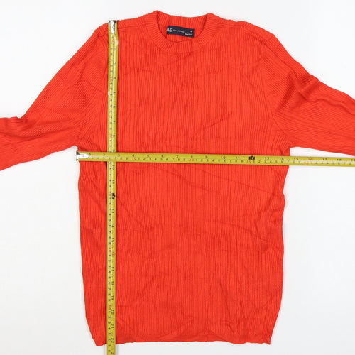 Marks and Spencer Women’s Orange Knit Crew Neck Jumper Size 12
