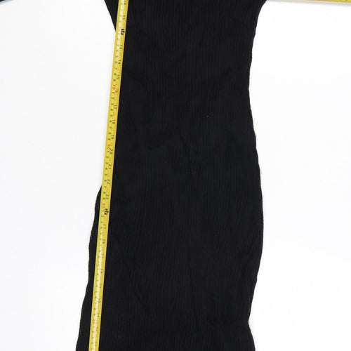 John Lewis ANYDAY Women’s Black Knit Long Sleeve Bodycon Midi Dress S