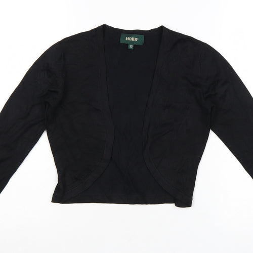 Hobbs Womens Black Silk Blend V-Neck Cardigan Size 10