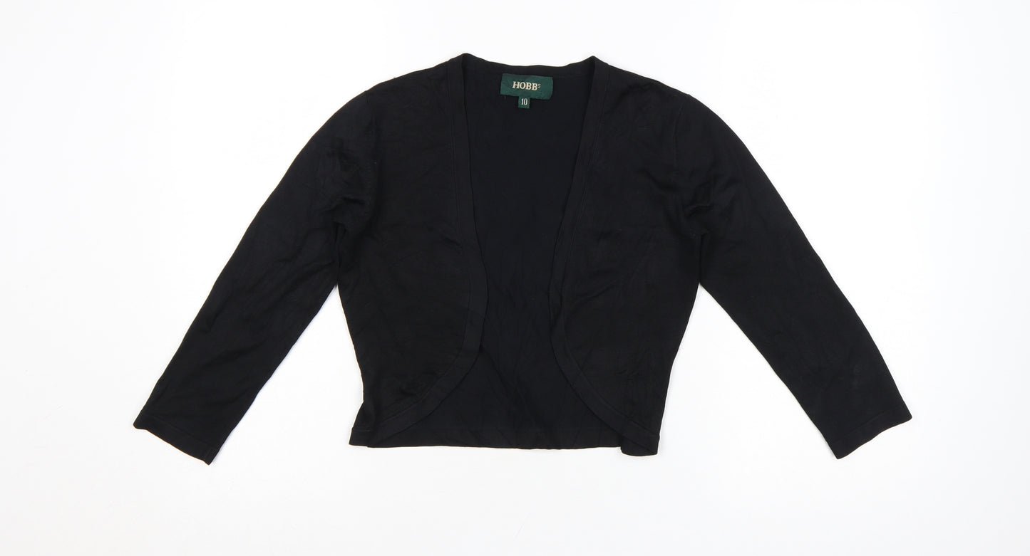 Hobbs Womens Black Silk Blend V-Neck Cardigan Size 10