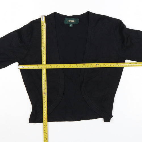 Hobbs Womens Black Silk Blend V-Neck Cardigan Size 10