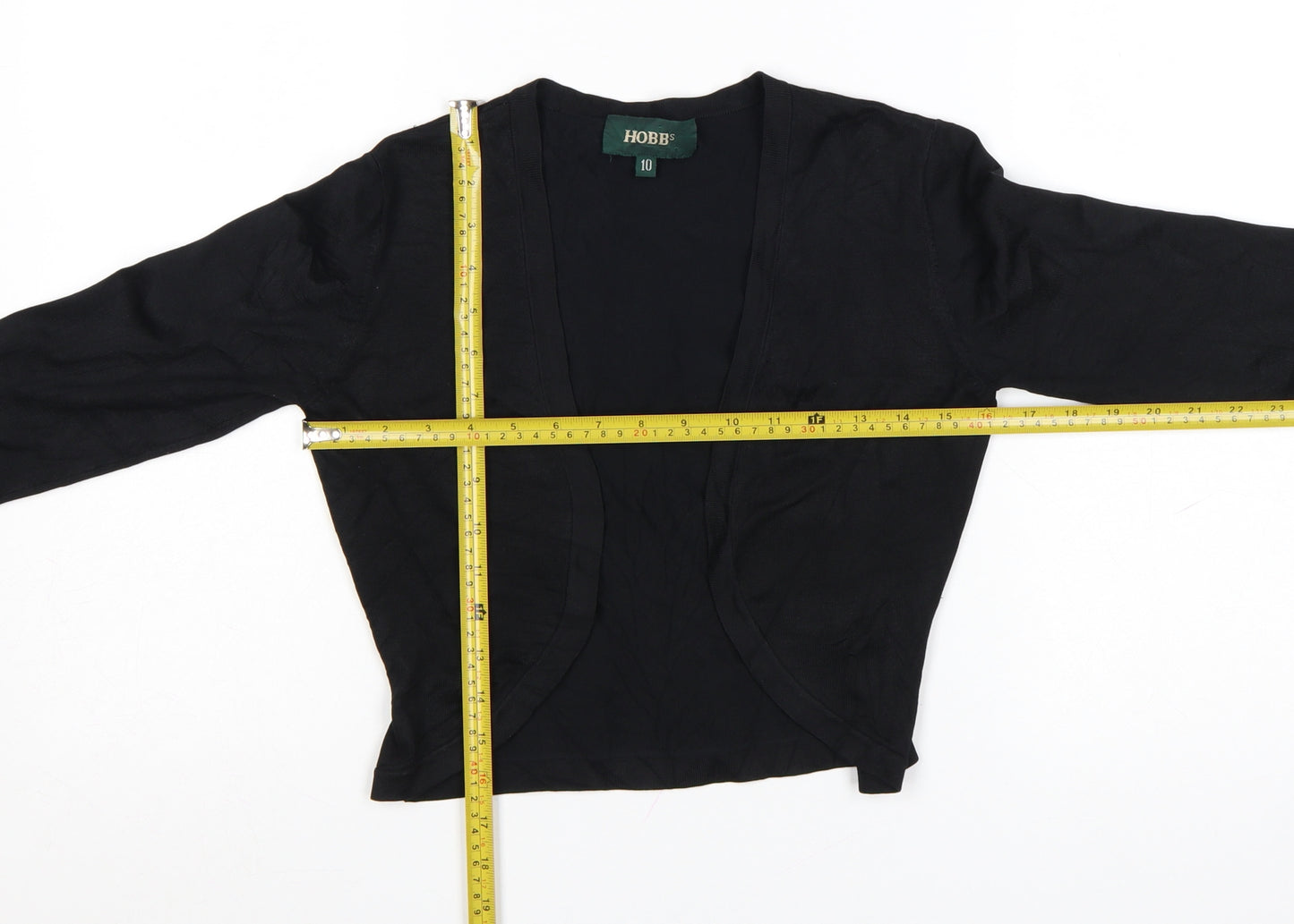Hobbs Womens Black Silk Blend V-Neck Cardigan Size 10