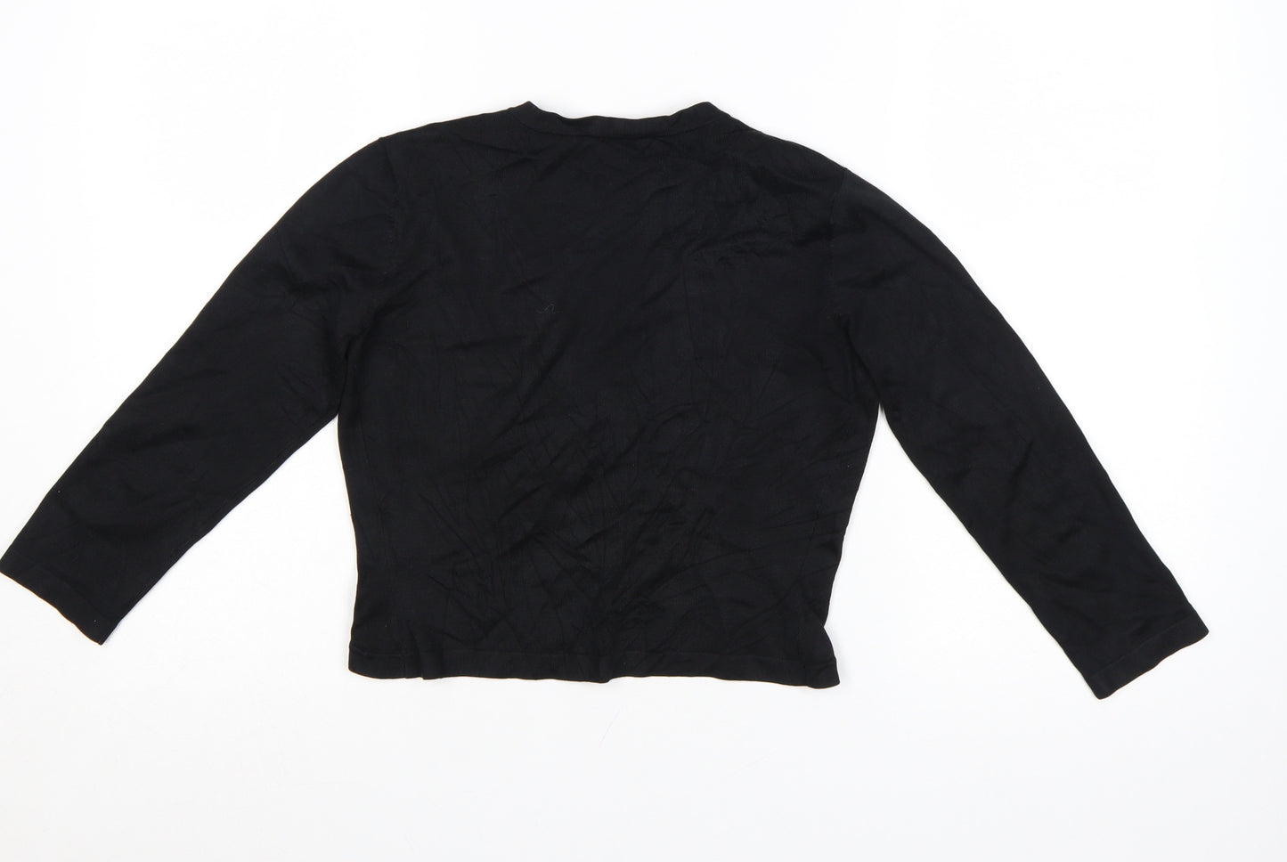 Hobbs Womens Black Silk Blend V-Neck Cardigan Size 10