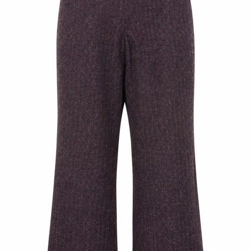 Sag Harbor Women Purple Herringbone Trousers Size 8 Acrylic Blend