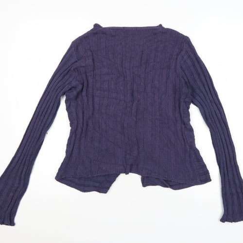 Marks and Spencer Women Purple Knit V-Neck Cardigan M